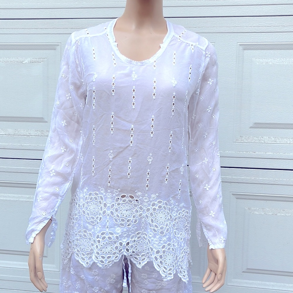 Johnny Was Embroidered long sleeve tunic Size S 4-6